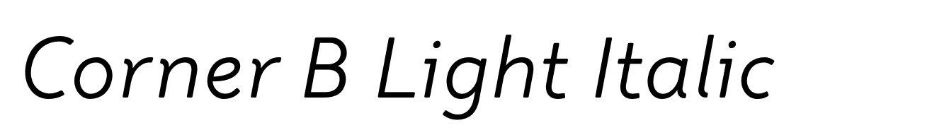 Corner B Light Italic